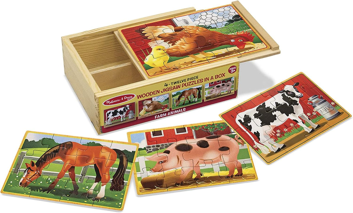 Melissa & Doug - Farm Puzzles In A Box
