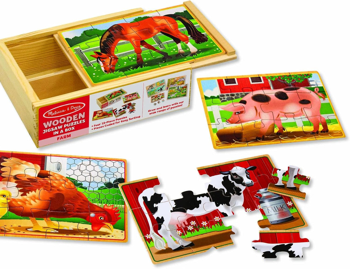 Melissa & Doug - Farm Puzzles In A Box