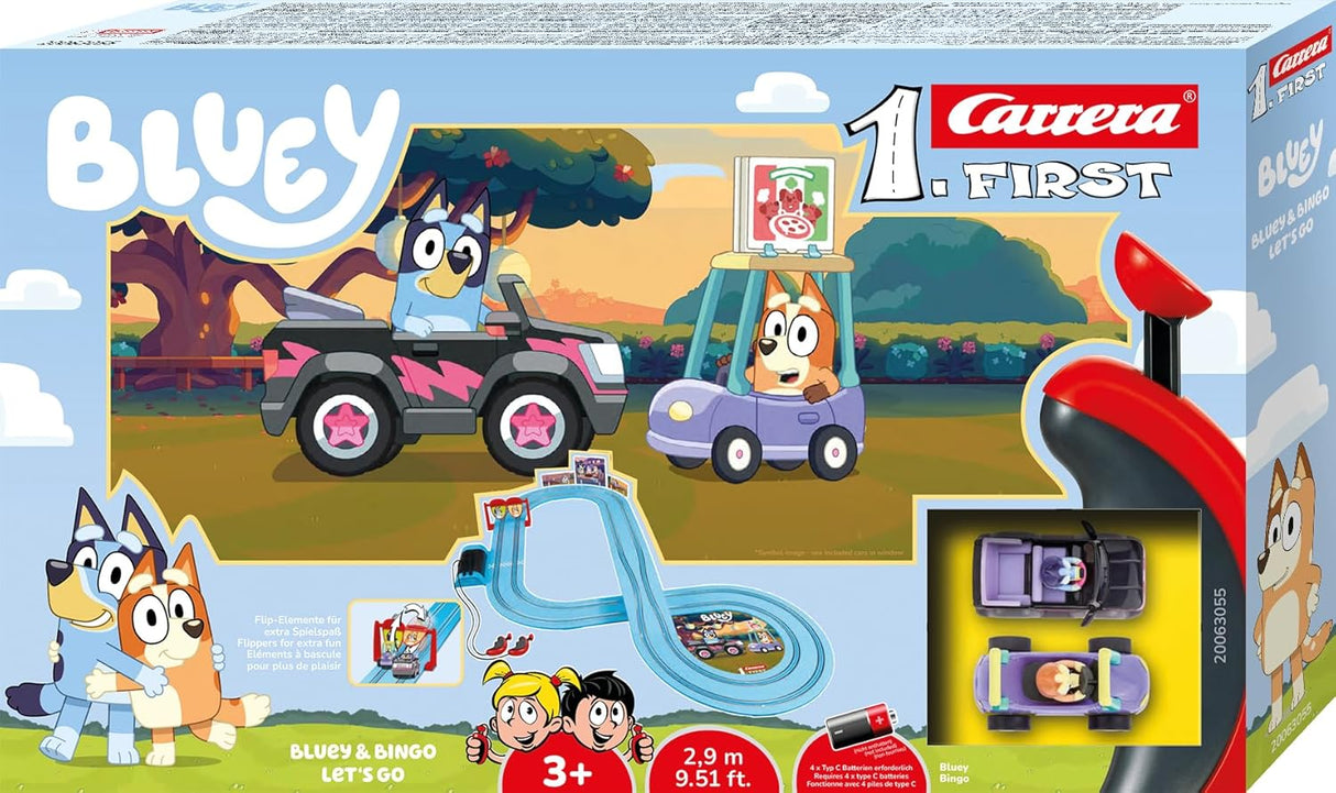 Carrera First Bluey & Bingo - Lets Go! Slot Car Set