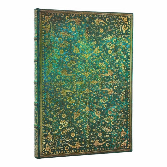 Emerald Flower (Nature’s Grace) Grande Lined Hardcover Journal (Elastic Band Closure)