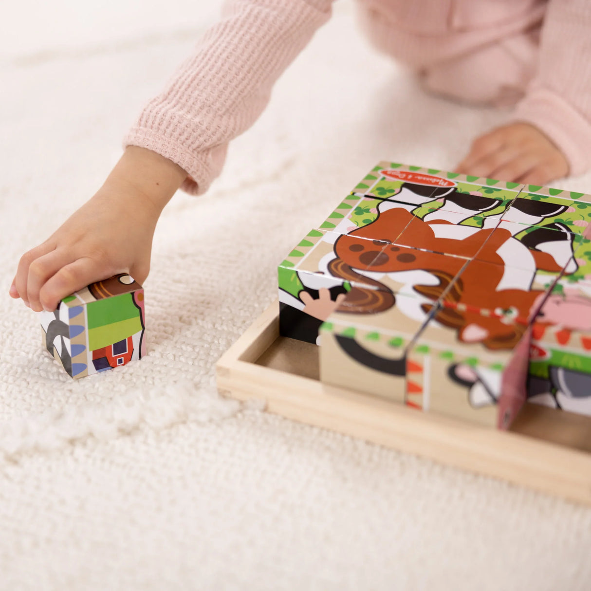 Melissa & Doug: Cube Puzzle: Farm 16 Pieces