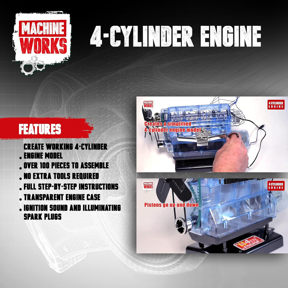 Machine Works: 4 Cylinder Engine Model
