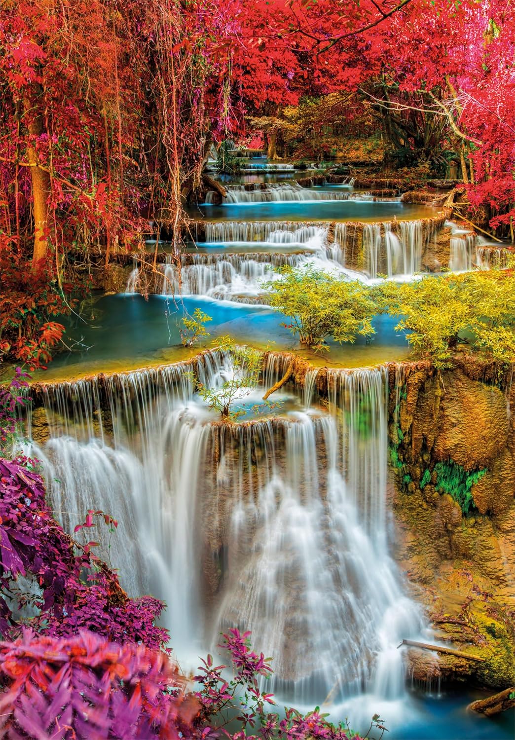 Clementoni Colourful Thai Falls Jigsaw Puzzle - 1000 Piece - High Quality Collection - (39821)