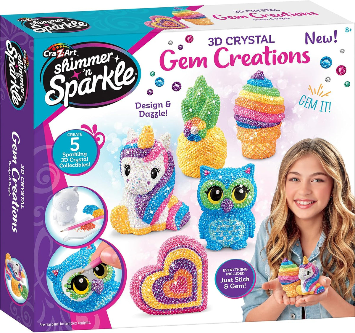 Shimmer 'n Sparkle 3D Crystal Gem Creations Deluxe Set