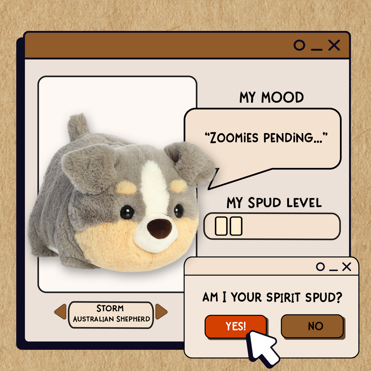 Aurora Spudsters - Storm Australian Shepherd (25cm)