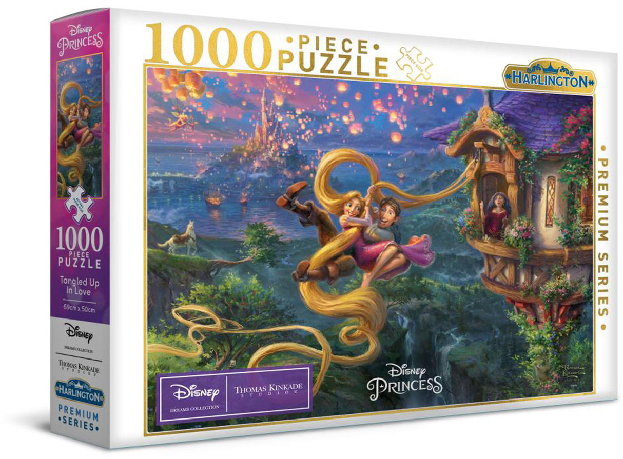 Harlington Thomas Kinkade: Disney Tangled Up in Love - 1000 Piece Puzzle