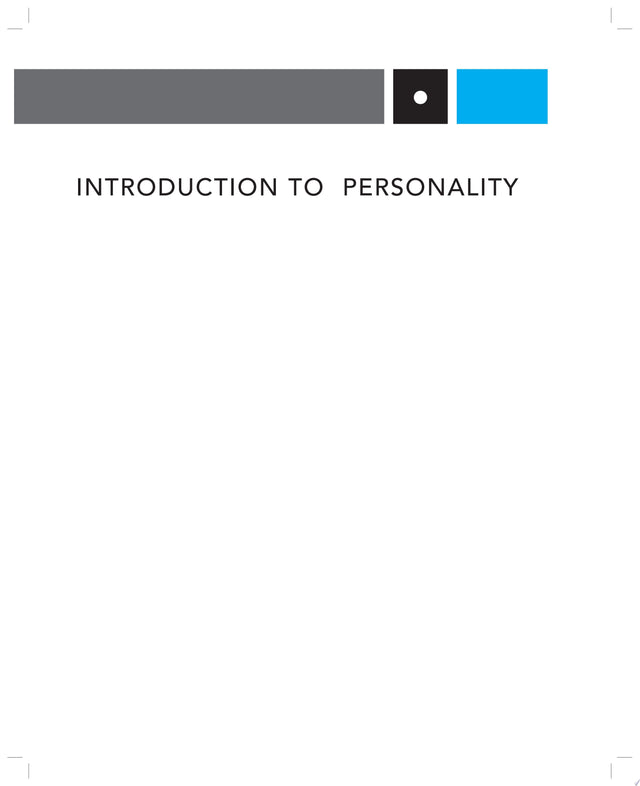 Introduction to Personality
