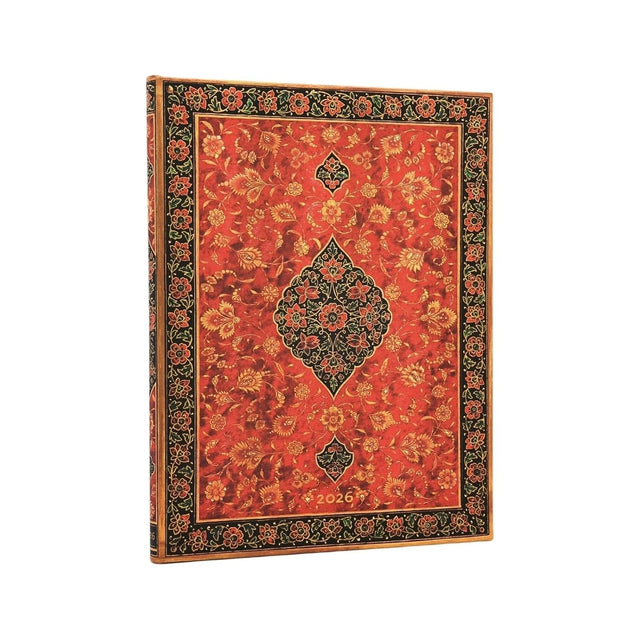 2026 Layla (Persian Poetry) Ultra 12-month Vertical Hardcover Flexi Dayplanner 2026 (Elastic Band Closure)