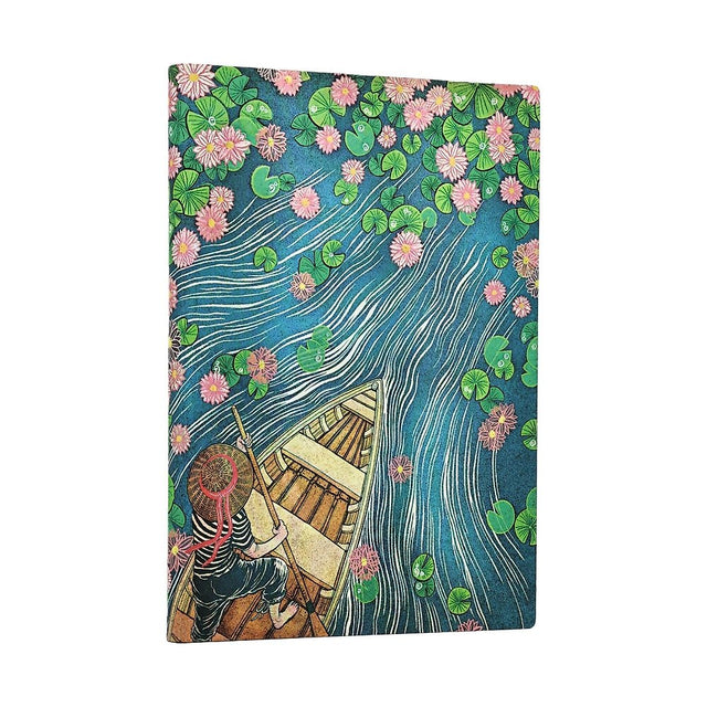 Lotus River (Living with Yuko) Midi Lined Softcover Journal (Elastic Band Closure)
