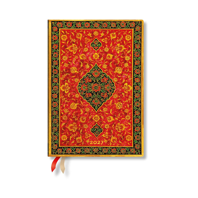 2027 Layla (Persian Poetry) Midi 12-Month Hardcover Dayplanner (Elastic Band Closure) Daily