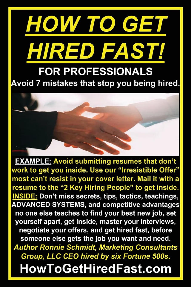 How To Get Hired Fast! "Avoid 7 Mistakes That Stop You From Being Hired" Advanced Teaching Books