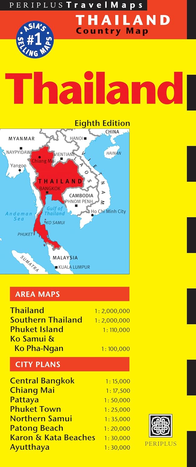 Thailand Travel Map Eighth Edition