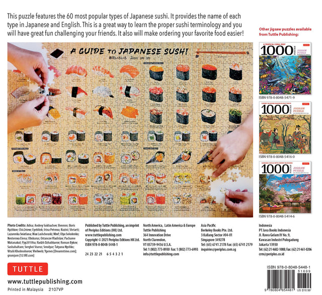 A Guide to Japanese Sushi - 1000 Piece Jigsaw Puzzle