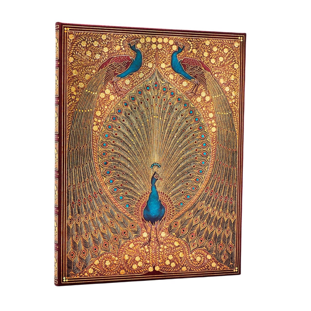 Hafiz’s Peacocks (Sangorski & Sutcliffe) Ultra Unlined Hardcover Journal (Elastic Band Closure)