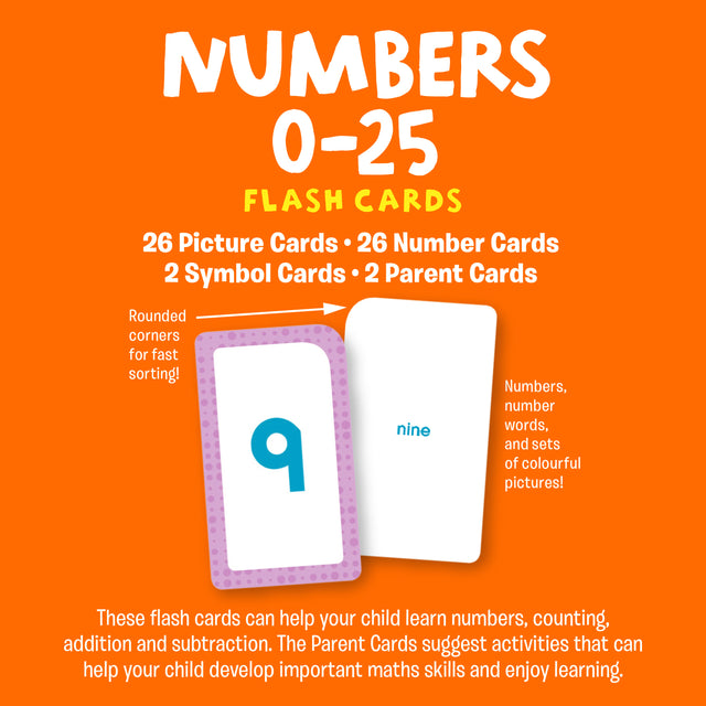 School Zone Flash Cards Numbers 0-25