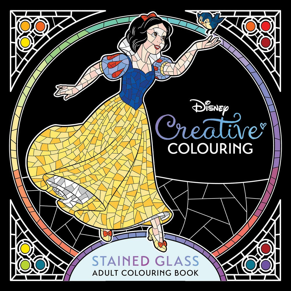 Disney: Stained Glass Adult Colouring Book and Puzzle (Starring Snow White: 1000 Pieces)