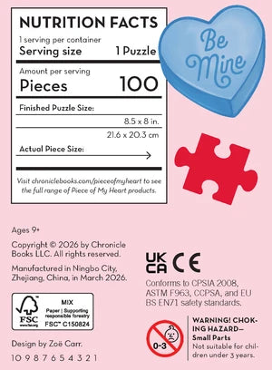 Piece of My Heart Be Mine 100-Piece Puzzle