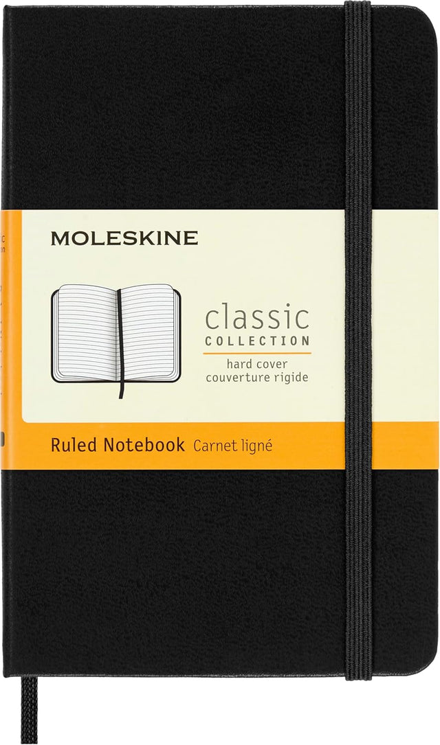 Moleskine Pocket Hardcover Ruled Notebook Black