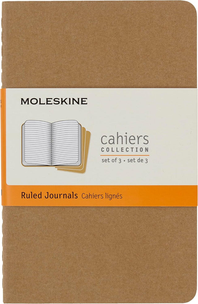 Moleskine Ruled Cahier - Kraft Cover (3 Set)