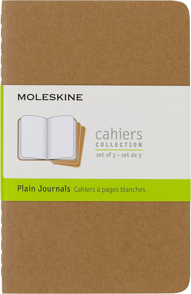 Moleskine Plain Cahier - Kraft Cover (3 Set)