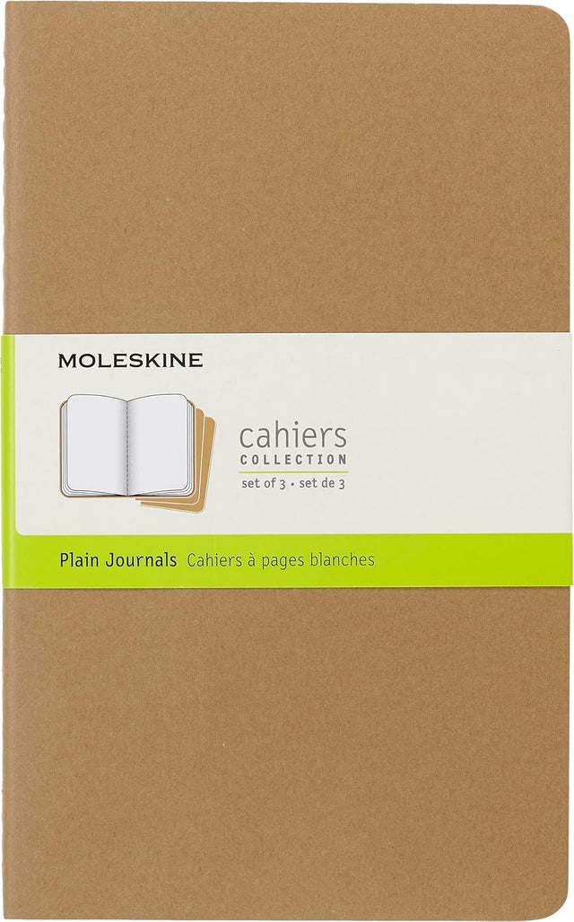 Moleskine Plain Cahier L - Kraft Cover (3 Set)