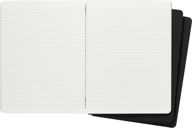 Moleskine Ruled Cahier Xl - Black Cover (3 Set)
