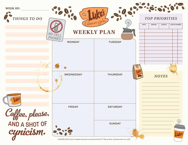 Gilmore Girls Weekly Planner Notepad