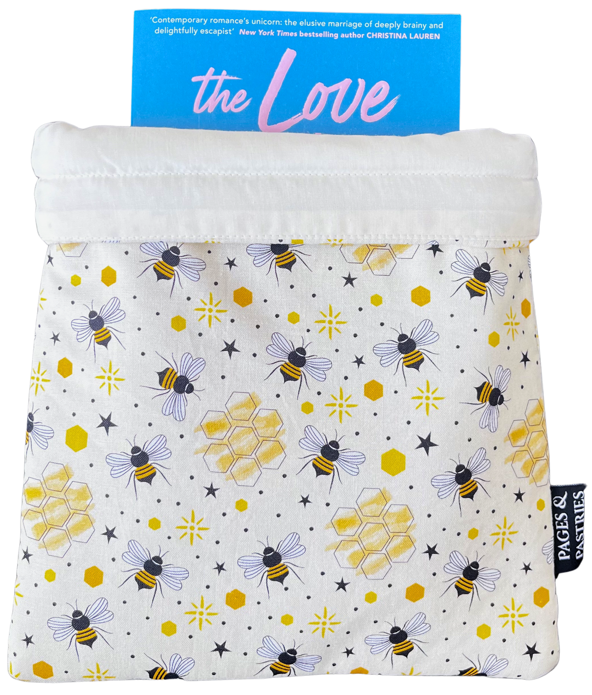 Pages & Pastries: Large Book Sleeve - Bees