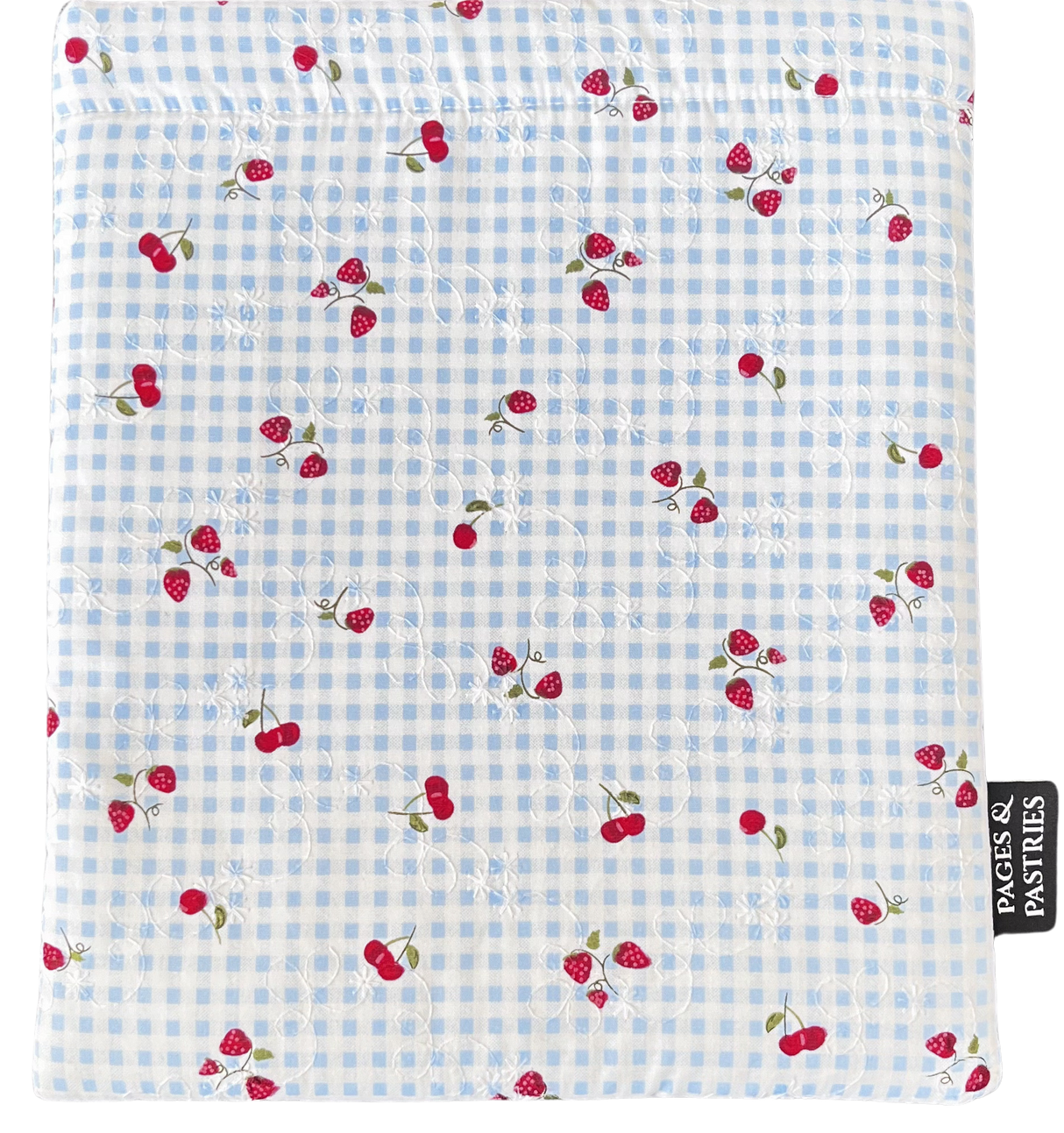 Pages & Pastries: Medium Book Sleeve - Berry Basket