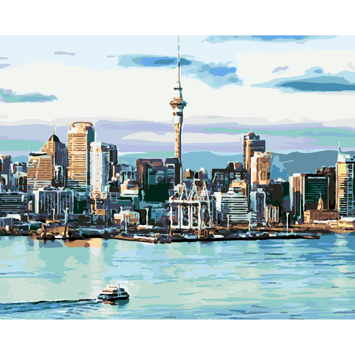 Kiwi Paint By Numbers - Auckland - The City of Sails