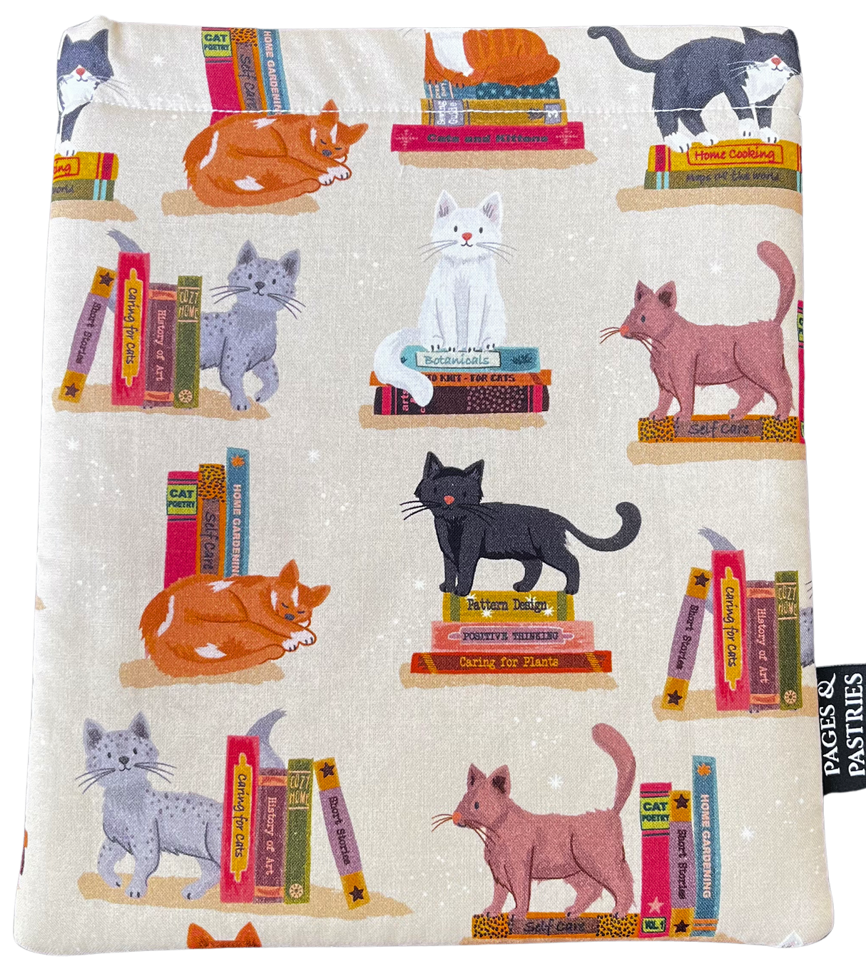 Pages & Pastries: Large Book Sleeve - Cats