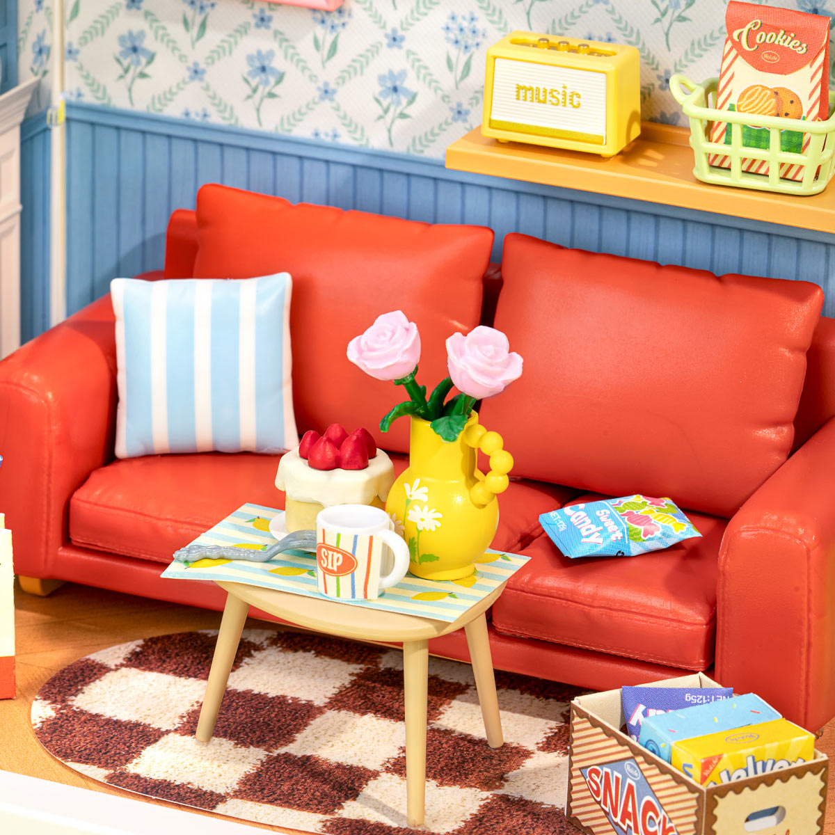 Rolife: Country Blue Lounge - Super Creator Plastic DIY Miniature Puzzle