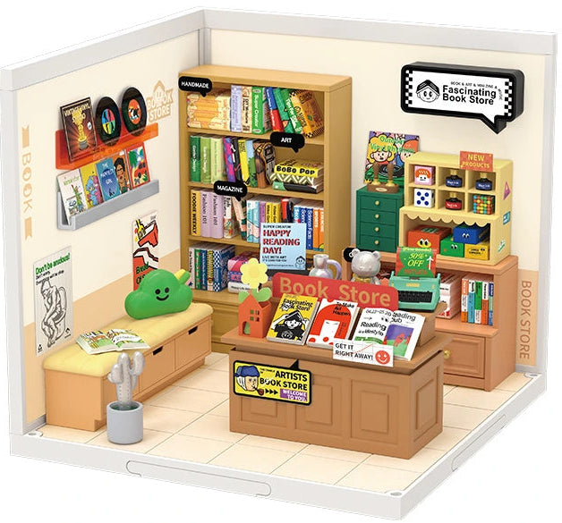 Rolife Fascinating Book Store DIY Miniature Puzzle - (DW004)