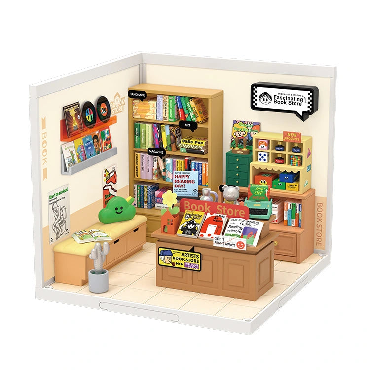 Rolife Fascinating Book Store DIY Miniature Puzzle - (DW004)