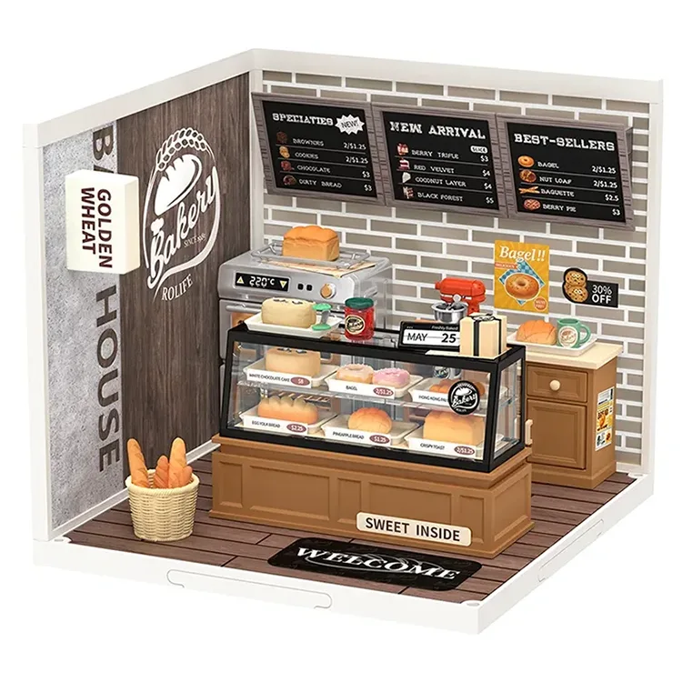 Rolife Golden Wheat Bakery DIY Plastic Miniature Puzzle - (DW005B)