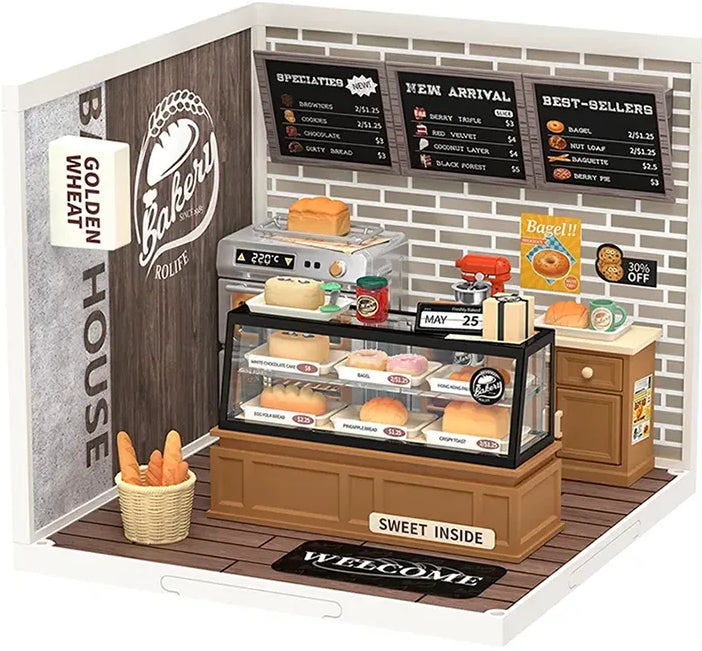Rolife Golden Wheat Bakery DIY Plastic Miniature Puzzle - (DW005B)
