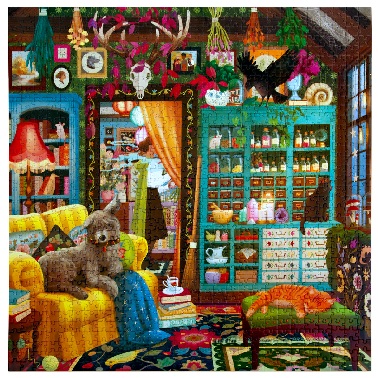 eeBoo: 1000pc Square Puzzle - Sorcerers Den