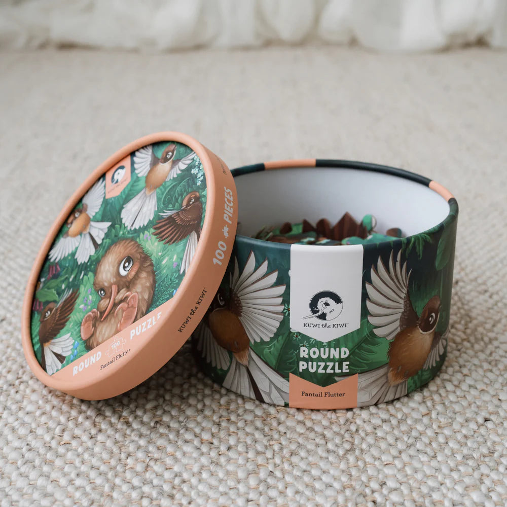 Fantail Flurry Round Puzzle - 100 Piece