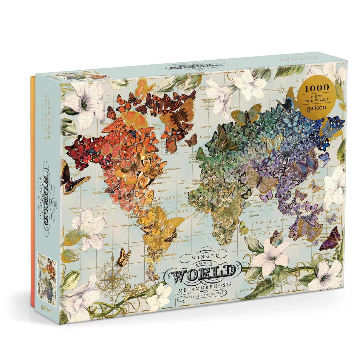 Galison Metamorphosis Foil Puzzle - 1000 Piece