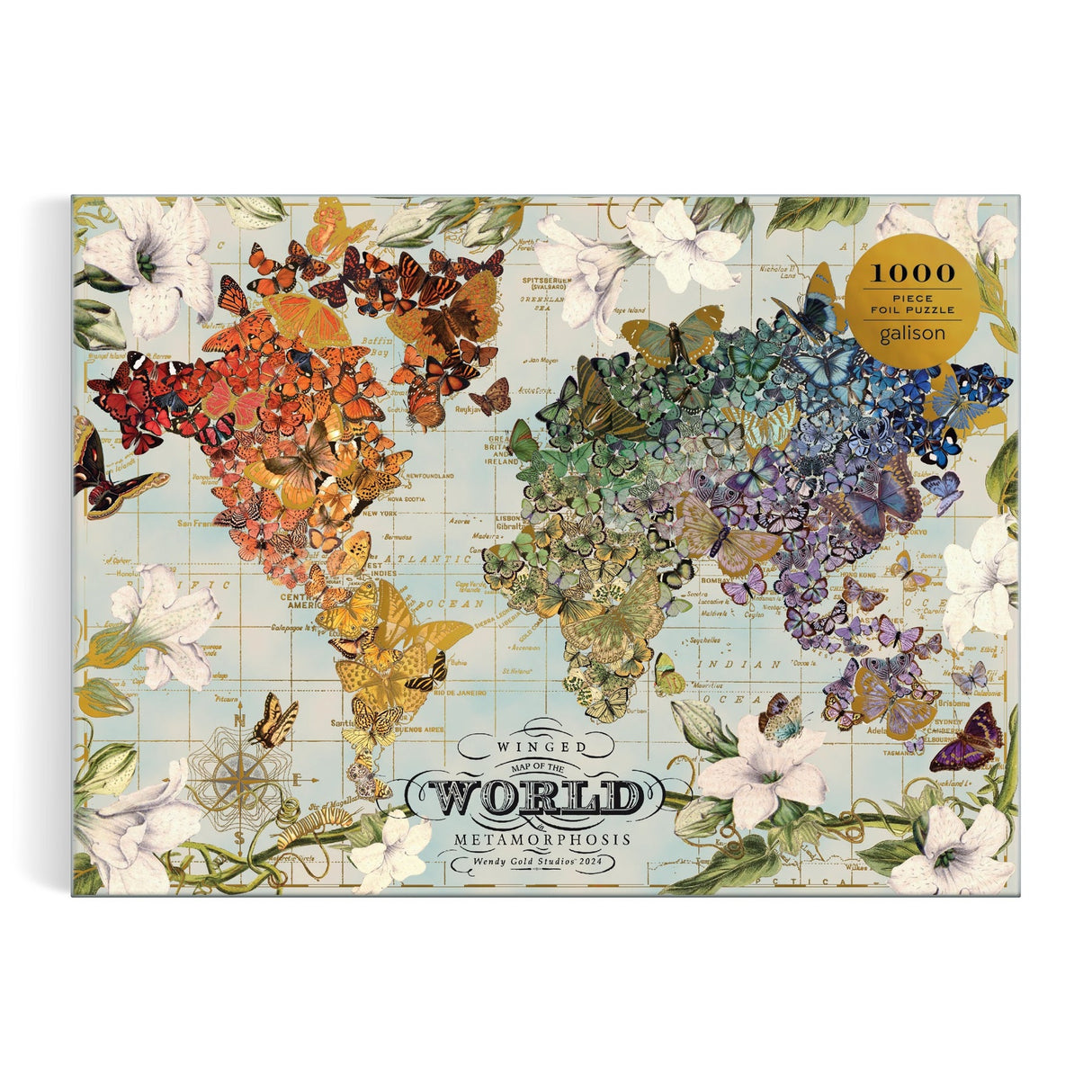 Galison Metamorphosis Foil Puzzle - 1000 Piece
