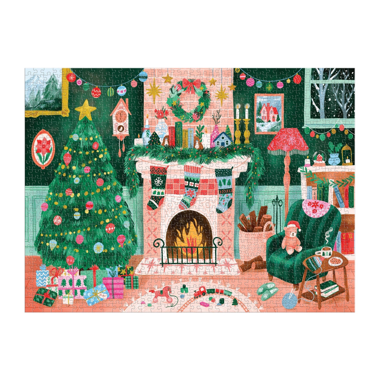 Galison Cozy by the Fireplace Puzzle - 1000 Piece