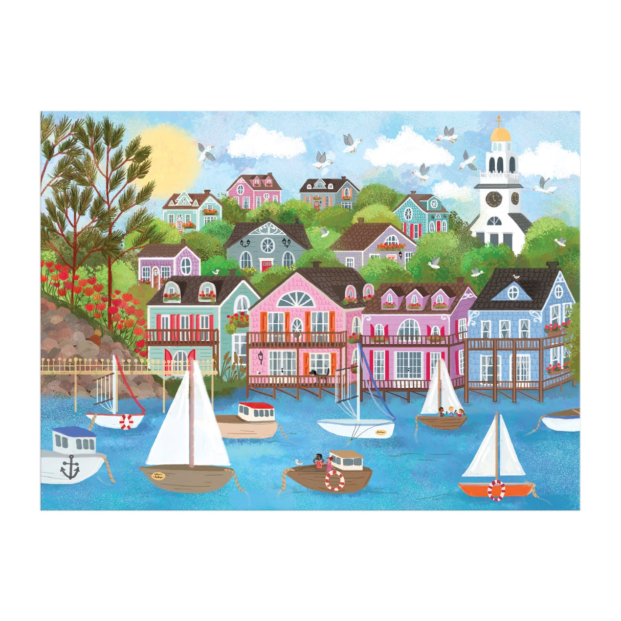 Galison Joy Laforme Harbor by the Sea Puzzle - 1000 Piece