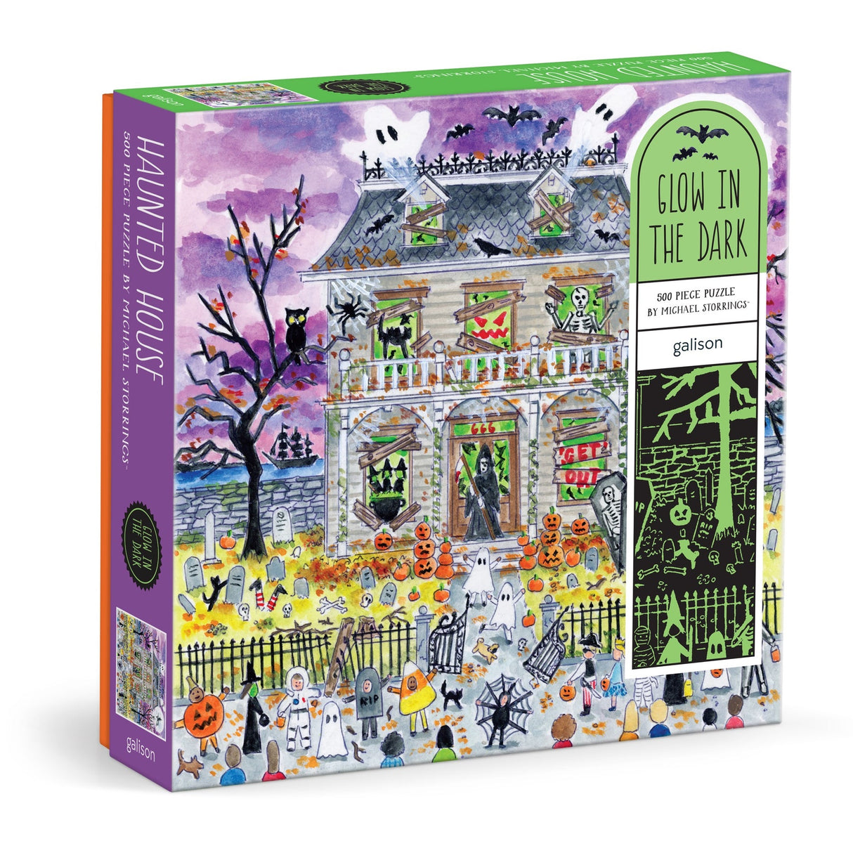 Galison House, Glow in the Dark Puzzle - 500 Piece