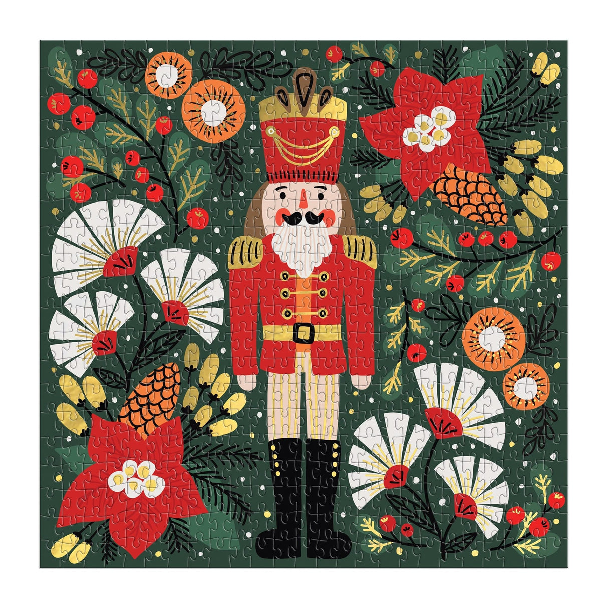 Galison Merry Nutcracker Foil Puzzle - 500 Piece