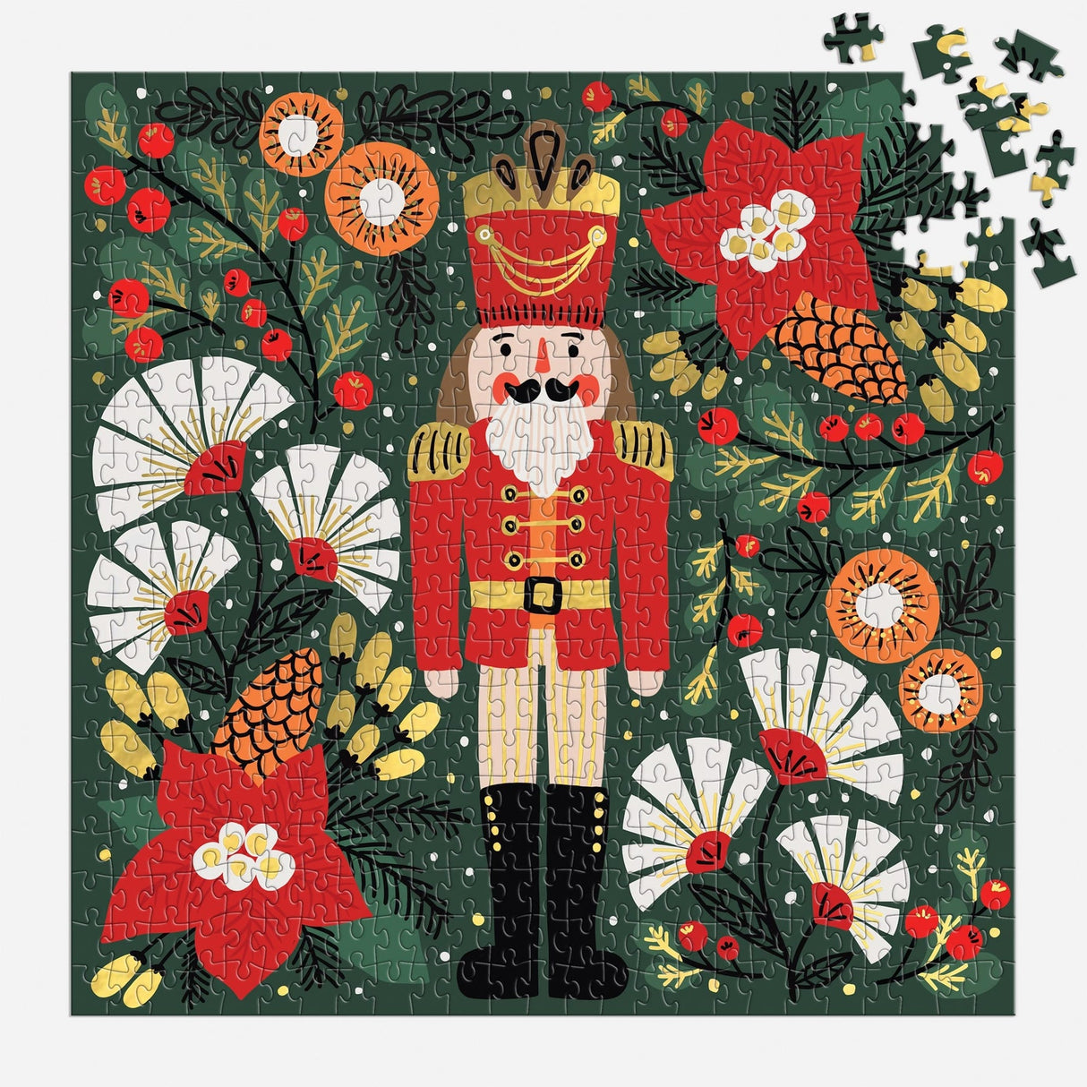 Galison Merry Nutcracker Foil Puzzle - 500 Piece