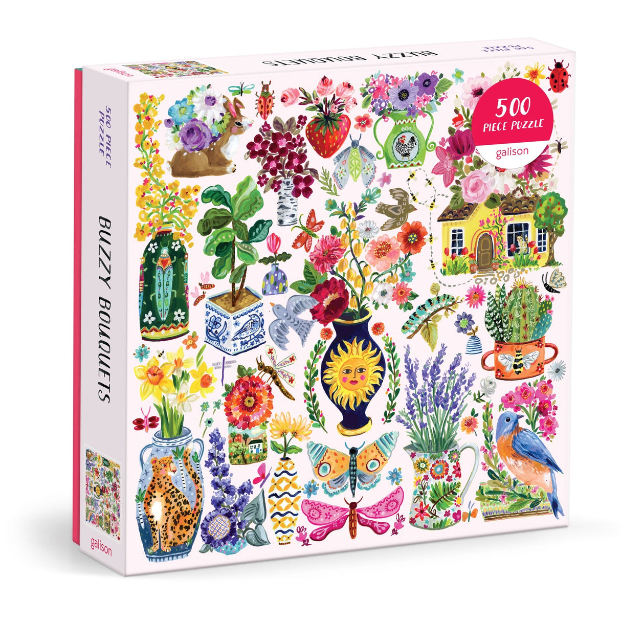 Galison Buzzy Bouquets Puzzle - 500 Piece