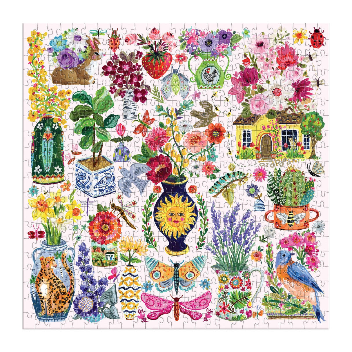 Galison Buzzy Bouquets Puzzle - 500 Piece