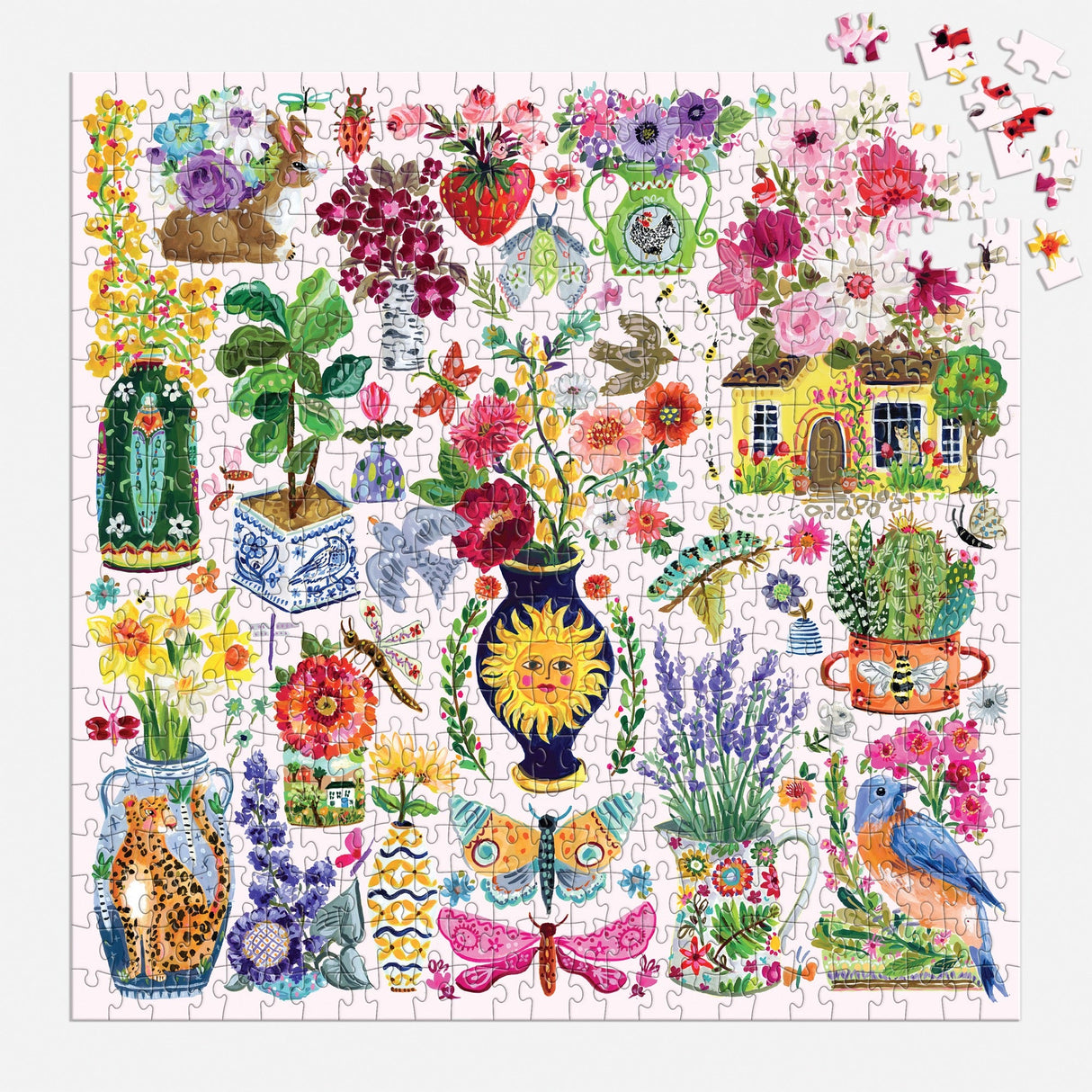 Galison Buzzy Bouquets Puzzle - 500 Piece