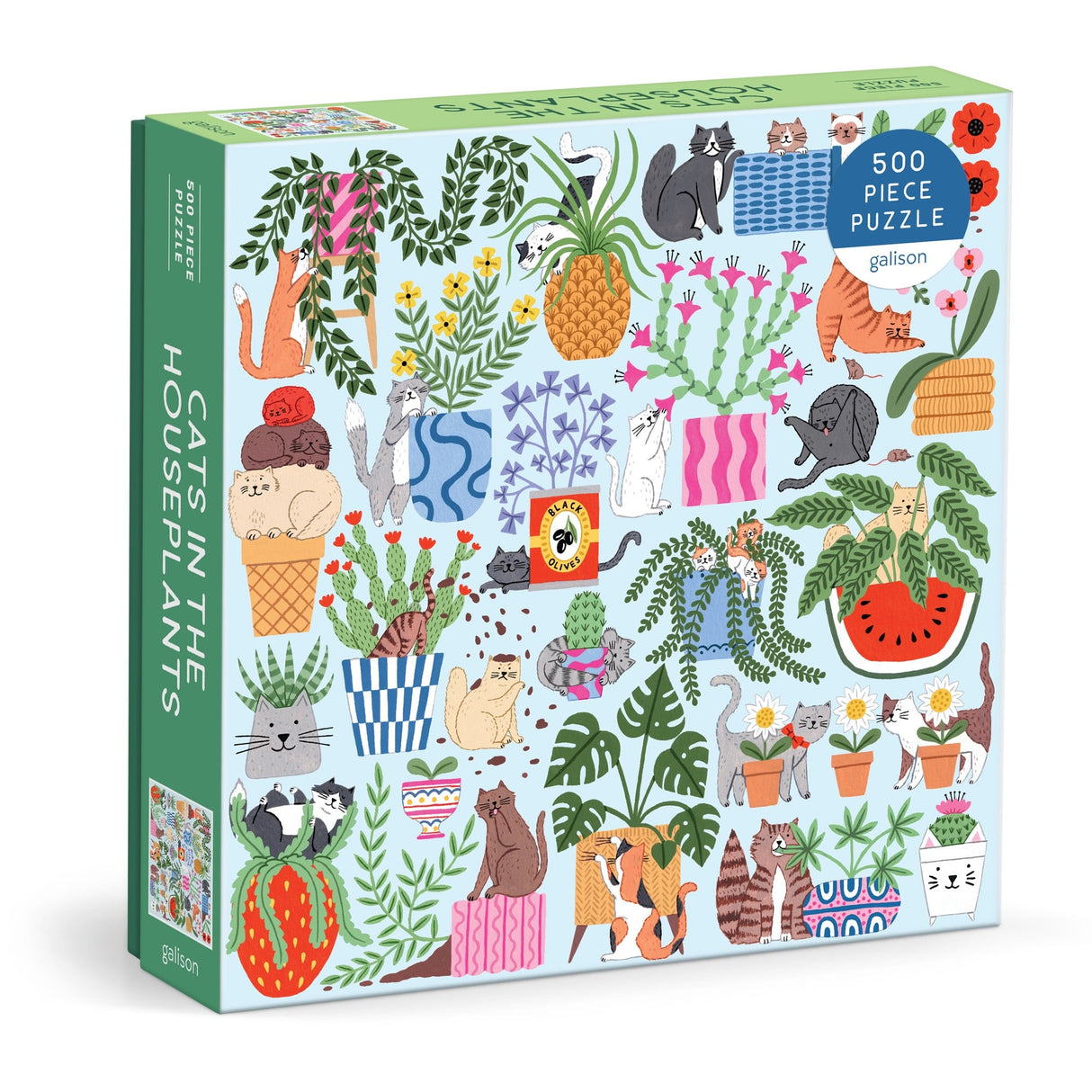 Galison Cats in the Houseplants Puzzle - 500 Piece
