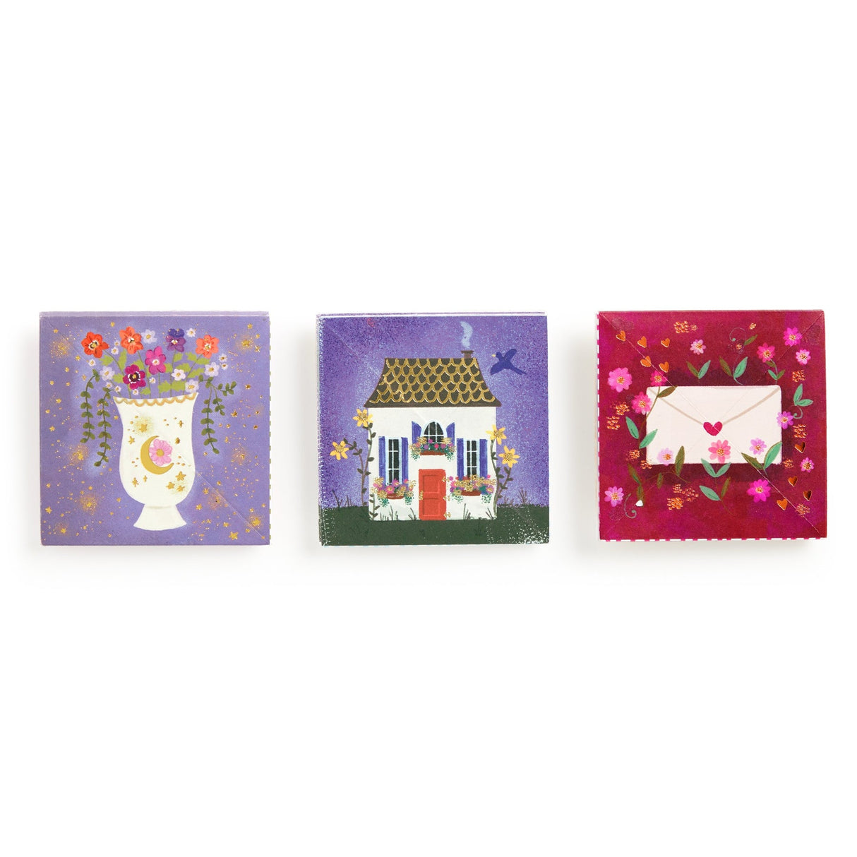 Galison Joy Laforme Charm Cards, 12 cards, 90 Pieces of Confetti